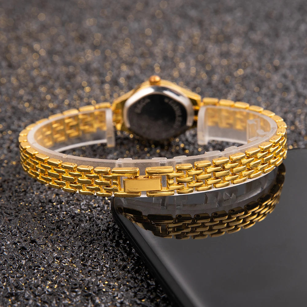 2025 Women Watches Top Brand Luxury Wristwatches Ladies Fashion Gold Stainless Steel Bracelet Watch Female Elegant Clock Women