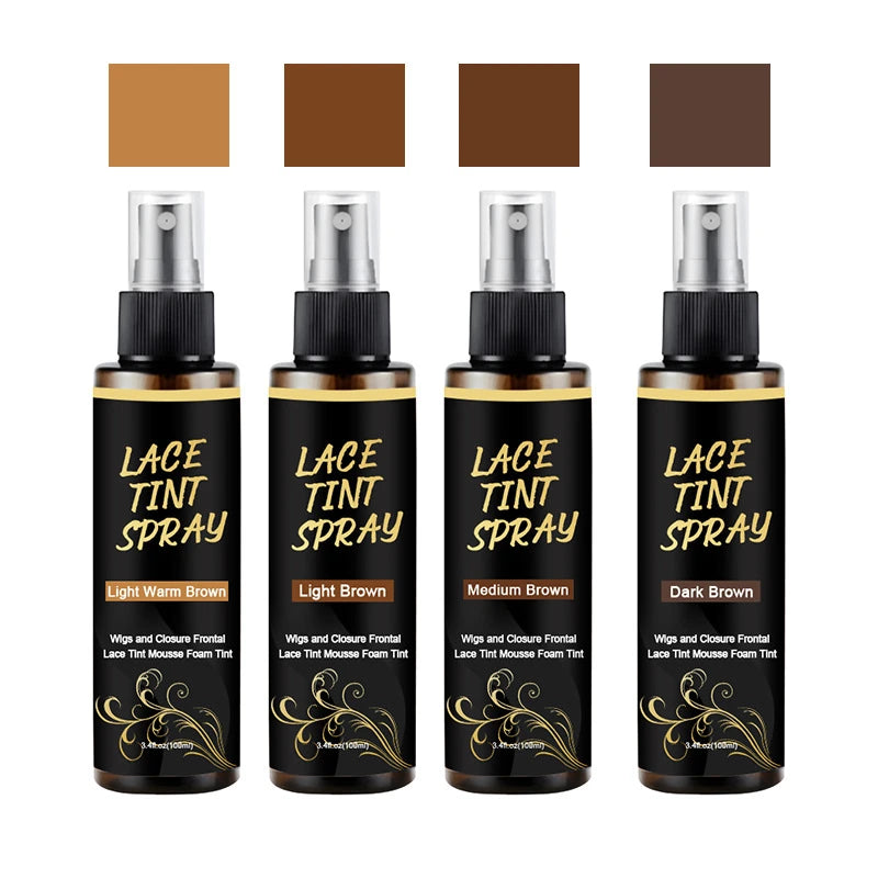 100ml Lace Melting Spray And Lace tint spray For Lace Wigs,Glueless,Natural Finishing Hold Dyed wig care spray for Women & Men