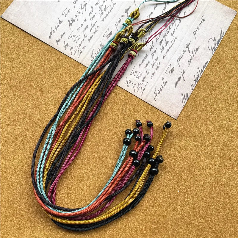 Necklaces Braided Chains Adjustable Pendant DIY Long Necklaces for Women Premium Jewelry Pendants Accessories Retro Rope