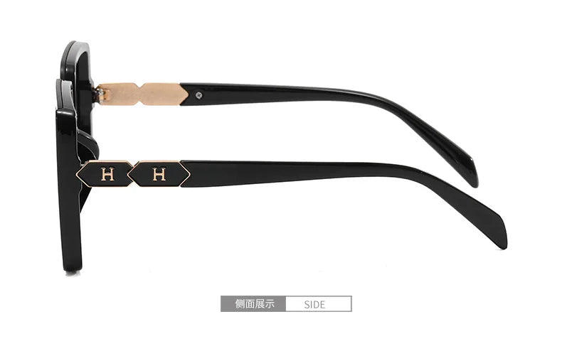 Women's Sunglasses Fashion Big Fram Personality Letter Solid Color Simple Popular Sunglasses Okulary Przeciwsłoneczne Damskie
