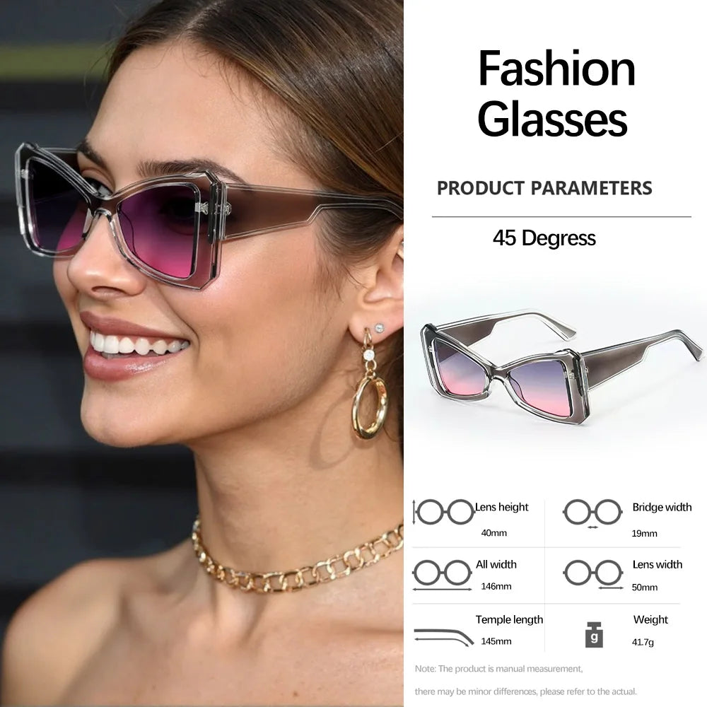 2025 Geometric Sunglasses for Women Angular Borders Modern Artistic Sense Fashionable Items Novelty Glasses Women's Glasses