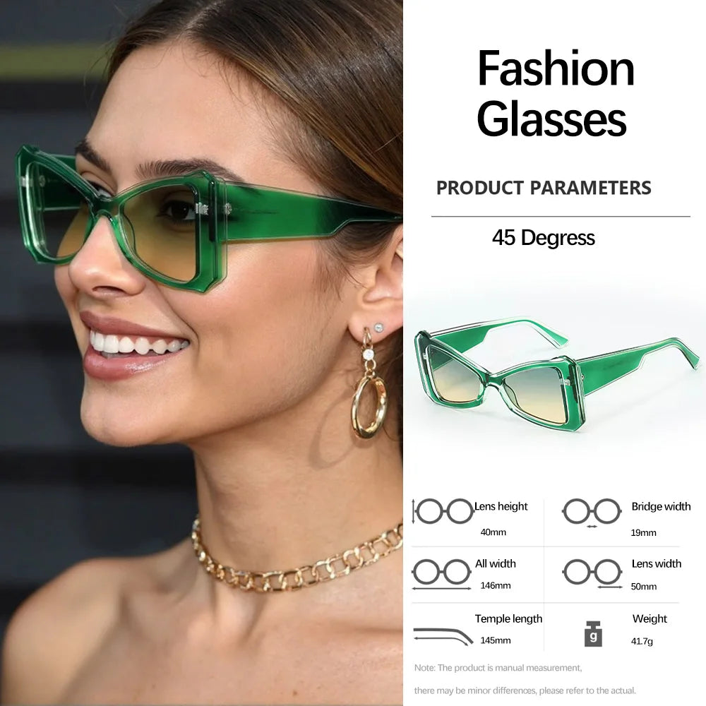 2025 Geometric Sunglasses for Women Angular Borders Modern Artistic Sense Fashionable Items Novelty Glasses Women's Glasses