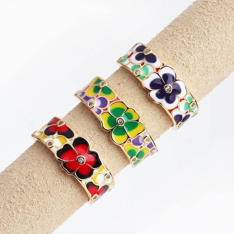 2025 New Rings For Women Creative Handmade Enamel Craft Women's Rings Women's Party Jewelry Epoxy Craft Womens Rings
