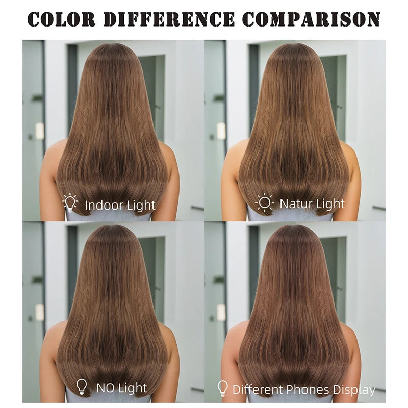 Wig for women natural long straight hair full head loose netizen gradient silver full headpiece new simulation synthetic wig