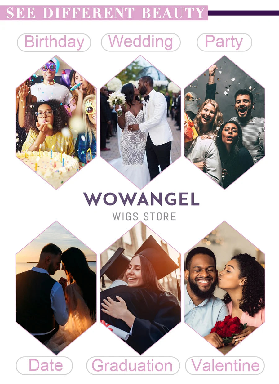 WowAngel 250% Pre Bleached 13x6 HD Lace Front Wigs 34in Glueless Straight Human Hair Wigs Pre Plucked Brazilian Hair For Women
