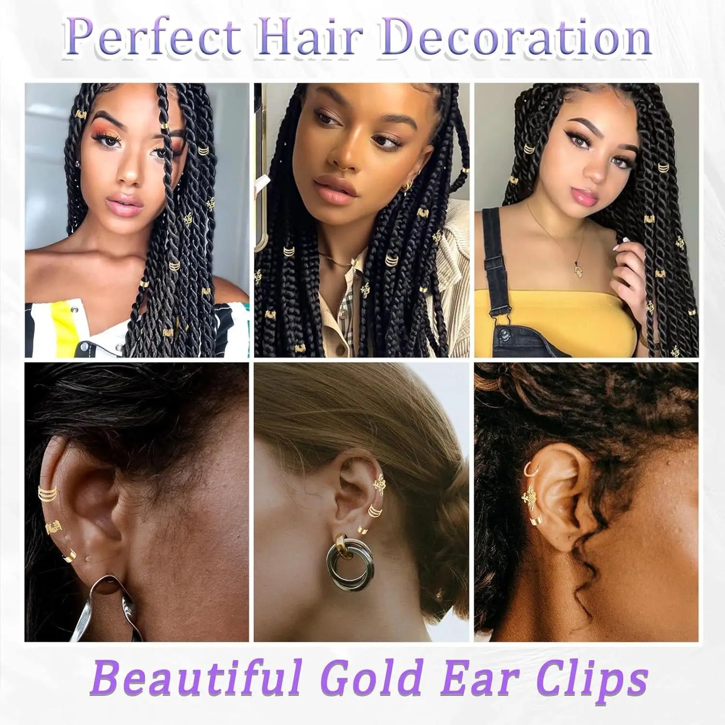 40 Wigs Dirty Braids Hair Accessories Blonde Hair Sets Rings Adjustable Hair Beads Braids Jewelry Accessories
