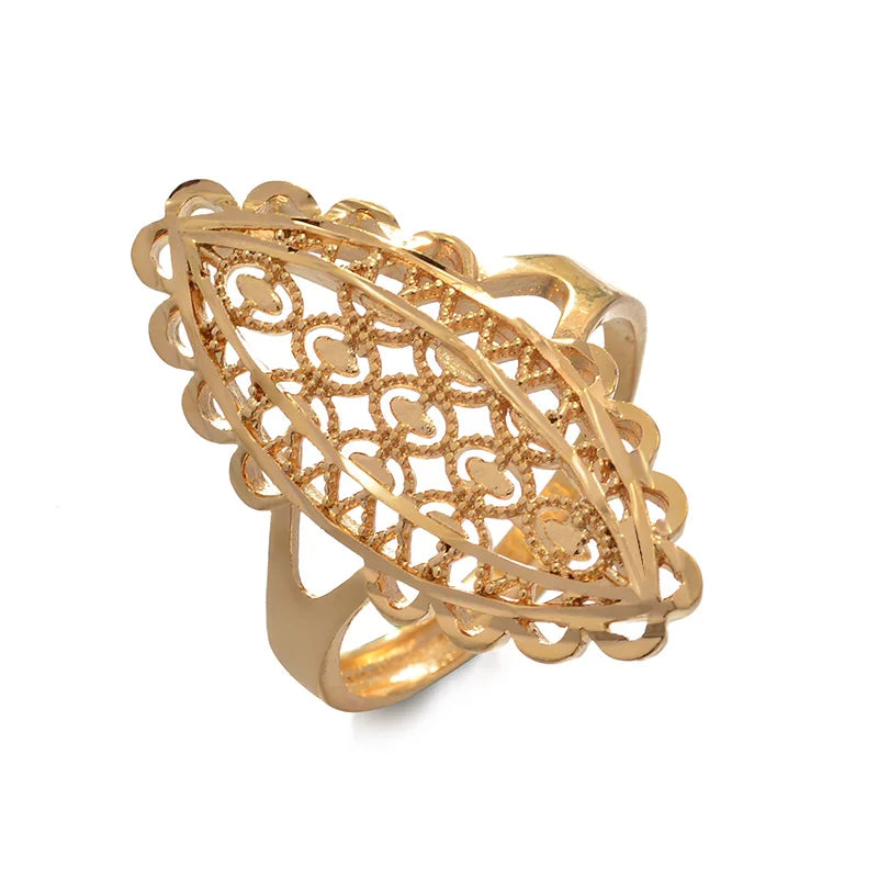 Rings for Women Gold Color Fashion Jewelry Rings Woman Girl,Wholesale Arab Jewelry Symbol of Wealth