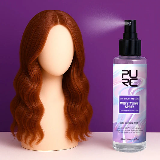 PURC Argan Oil Wig Styling Spray for Women Smooth Shiny Anti-Frizz Heat Protection Professional Wig Hair Care 100ml