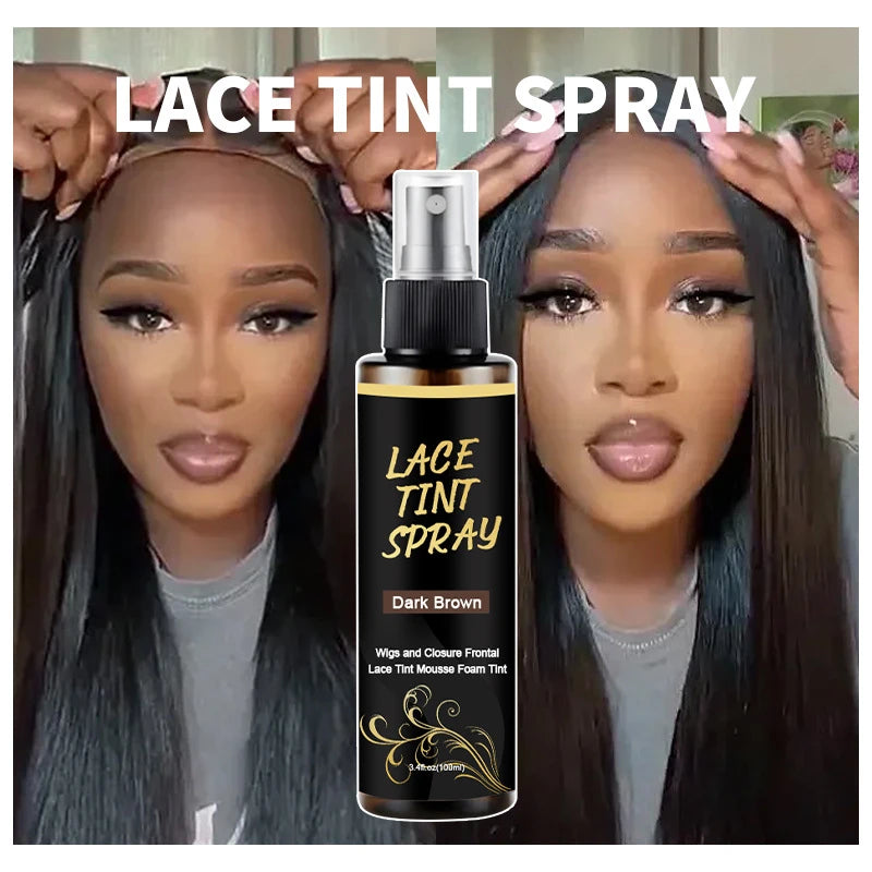 100ml Lace Melting Spray And Lace tint spray For Lace Wigs,Glueless,Natural Finishing Hold Dyed wig care spray for Women & Men