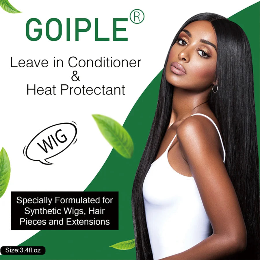 GOIPLE 100ml 2 In 1 Professional Wig Milk Spray Leave In Conditioner Heat Protection Mist Moisturizes Hair Care Product