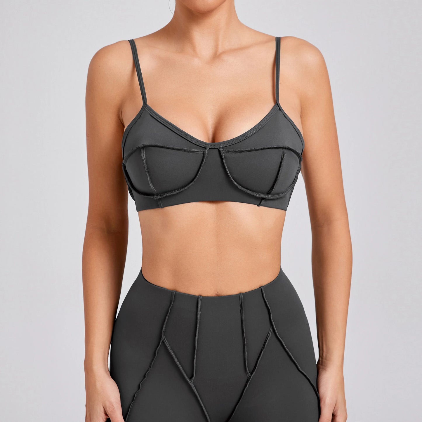 Women Fitmness Backless Gym Running Push Up Yoga Sports Tops Breathable Wrapped Yoga Sports Bras Padded Underwear Female