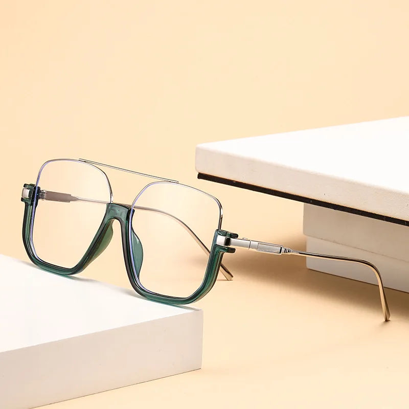 Sunglasses for Women New Large Frame Anti-blue Glasses Double Beam Sunglasses Women's Vintage Street Sunglasses Luxury Designer