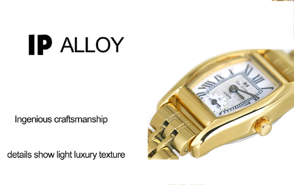 Watches For Women Elegant Vintage Rectangle Ladies Watch With Brown Small Leather Fashion Golden Quartz Women's Wristwatch 2025