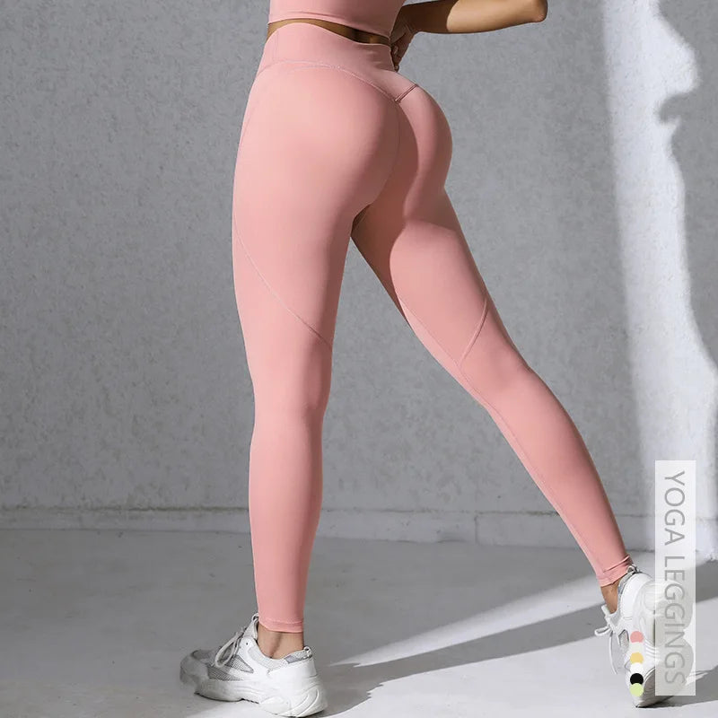 Women Gym Sports  Running Fitness Yoga Suit Sport Outfit Gymwear Lady Workout Clothes Crossed High Waist Leggings