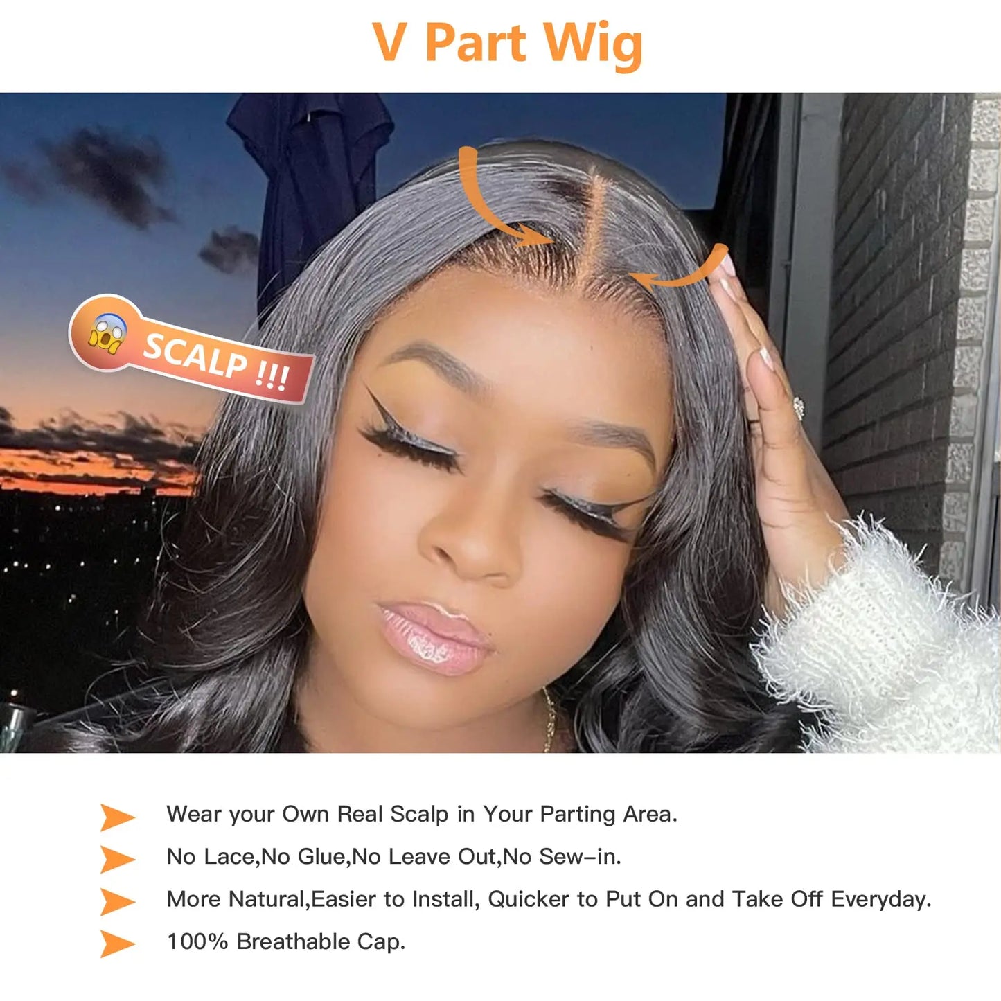 Water Wave V Part Wig Human Hair No Leave Out Curly V Part Human Hair Wigs For Women 180% Brazilian Curly Machine Made Wig