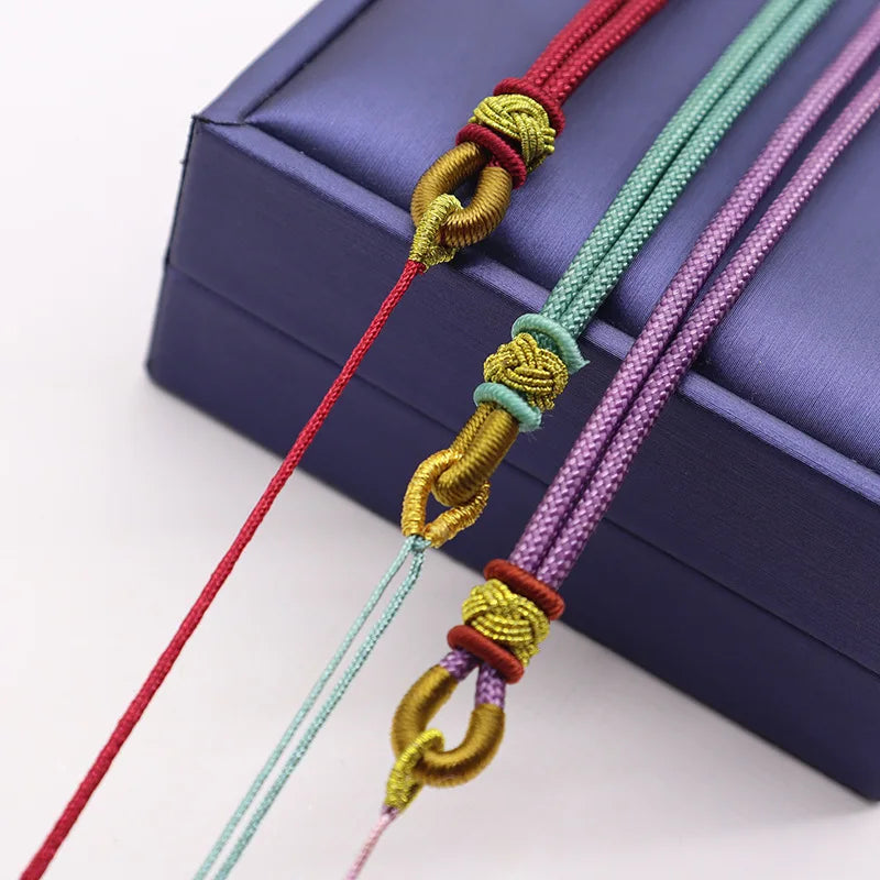 Necklaces Braided Chains Adjustable Pendant DIY Long Necklaces for Women Premium Jewelry Pendants Accessories Retro Rope
